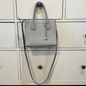 Michael Kors Mercer Medium Pebbled Leather Accordion Crossbody Bag